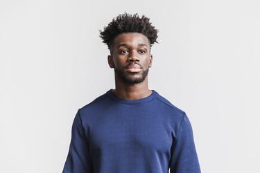 Nobull Performance Crew Men's Sweatshirts Navy | Australia (AB7632)